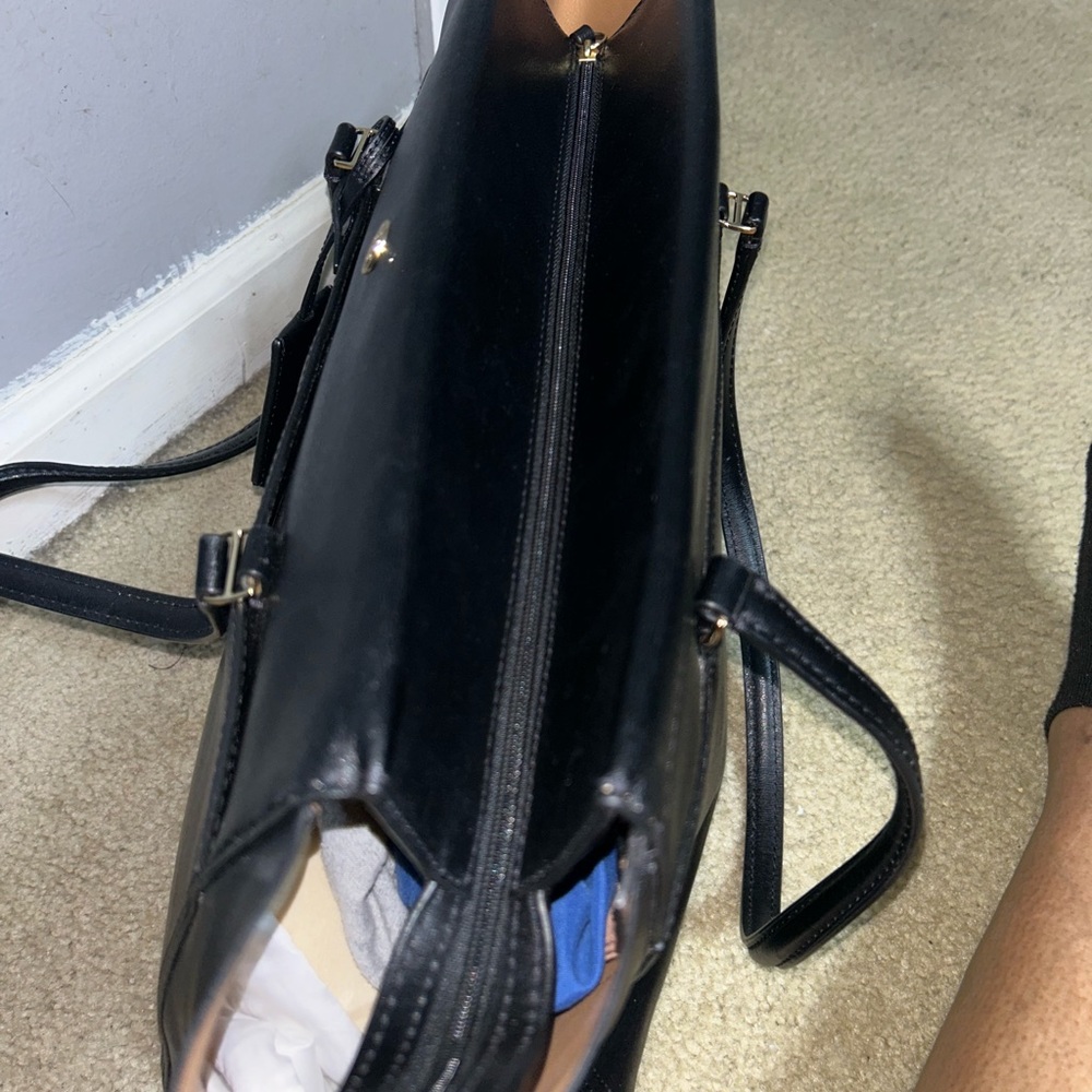 Tory Burch Black Leather Tote - Picture 6 of 12